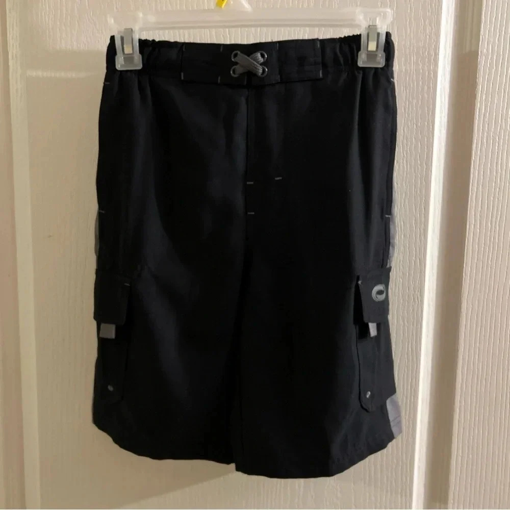 O’Rageous BOYS swim-shorts  size 10/12 black NWOT